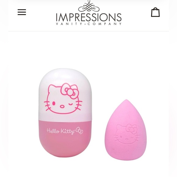 NIB Impressions Hello Kitty *Bundle* Mirror and Makeup Sponge set. - Picture 7 of 13